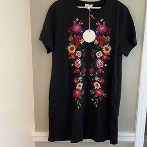 Umgee Beach Please Embroidered Cover-Up